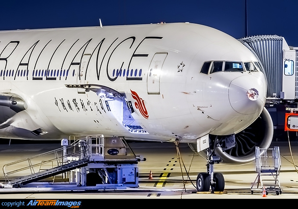 Bird strike nose cone damage Boeing 777-39L/ER