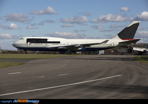 This ex British Airways Boeing 747 arrived at Kemble on December 7th 2015 for scrapping. Also used for Police and Security training, hence the damaged doors. Boeing 747-436