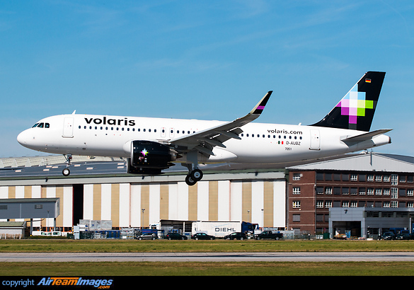 First A320 neo for Volaris is just returning from a test flight. Airbus A320-271N