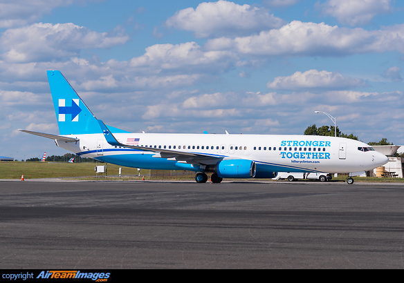 Hillary Clinton made a stop in Charlotte during her presidential campaign. Aircraft is operated by XTRAirways. Boeing 737-86J