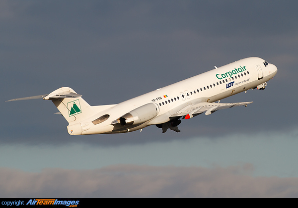 With LOT Polish Airlines titles added. Fokker 100