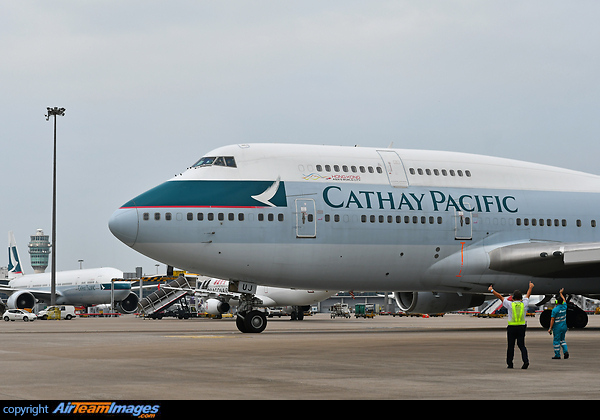The last flight for Cathay's B747,operating CX8747 Boeing 747-467