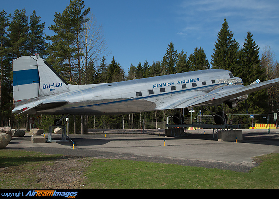 outside the Aviation Museum of Finland Douglas DC-3C