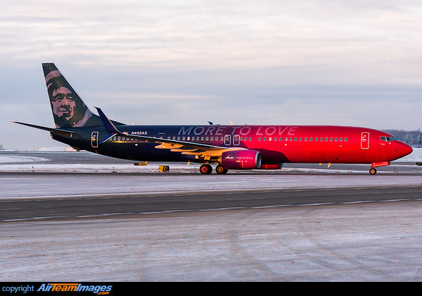 Alaska Airlines special Alaska Airlines + Virgin America More to Love livery Boeing 737-990/ER