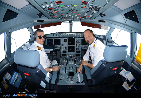 Captain Farhadi (Left) & Captain Pellegrini , Airbus Industrie Instructor Pilot Airbus A330-243