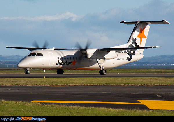 Taxi for take off on 23l. Bombardier Dash 8-315Q