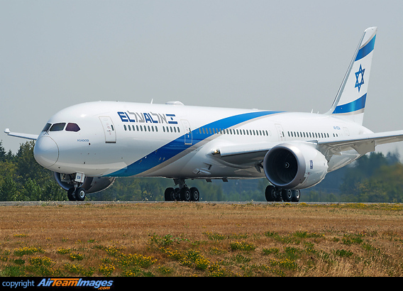 El Al Israel Airlines; first Boeing 787-9 fully painted ready to depart on a test flight Boeing 787-9 Dreamliner