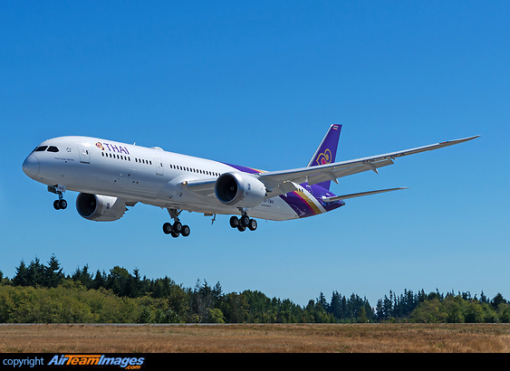 Thai Airways first Boeing 787-9 Dreamliner on her first flight Boeing 787-9 Dreamliner