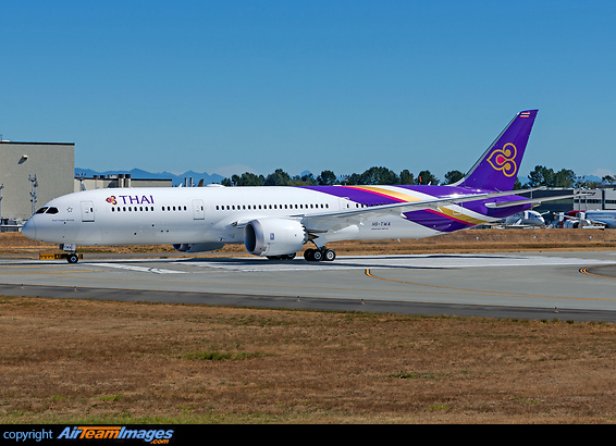 Thai Airways first Boeing 787-9 on her first flight Boeing 787-9 Dreamliner