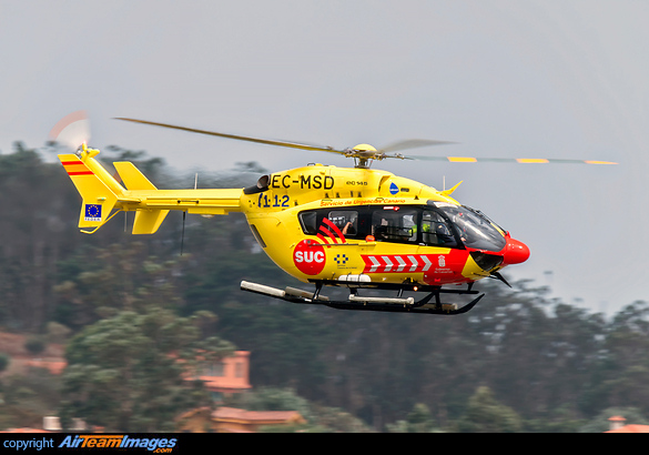 first take on the TFN airport of the new 112 service helicopter. Eurocopter EC-145