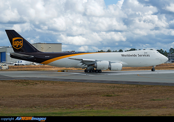 Latest UPS 747-8F on a test flight after getting painted Boeing 747-84AF