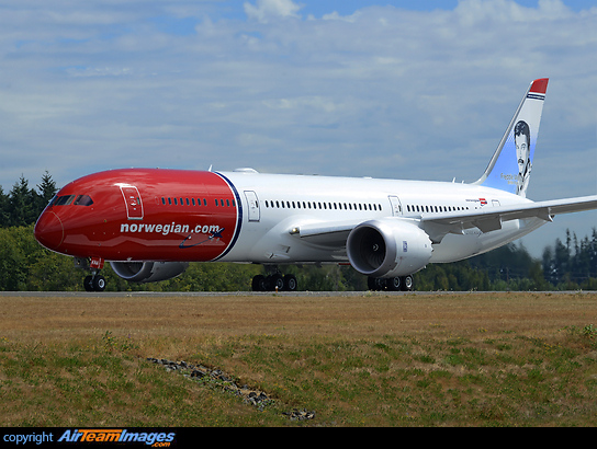 Aircraft Name: Freddie Mercury, on her delivery flight from Paine field, Everett to Oslo, Norway Boeing 787-9 Dreamliner
