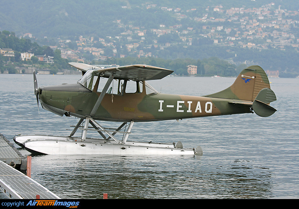 This Cessna L19 Bird Dog aircraft was built in 1953 and served in the Vietnam war. Later transferred to the Italian Air Force and now operated by Aero Club Como, it is one of the few Cessna L19's still operating on floats. Cessna L19 Bird Dog