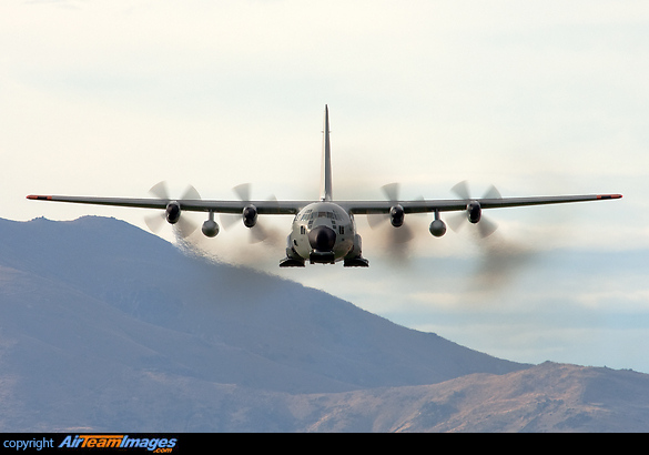 A couple of low passes over the airfield before landing and on static display at Warbirds over Wanaka 2010. Lockheed LC-130H Hercules