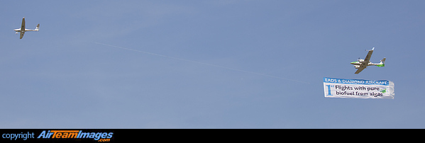 At the ILA 2010 in Berlin, EADS is showcasing the world's first flights of an aircraft powered by pure biofuel made from algae. This Diamond DA-42 Twin Star aircraft is powered by two Austro Engine AE300 engines. Diamond DA-42 Twin Star