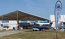 View looking towards the LAA Light Aircraft Association marquee at the...