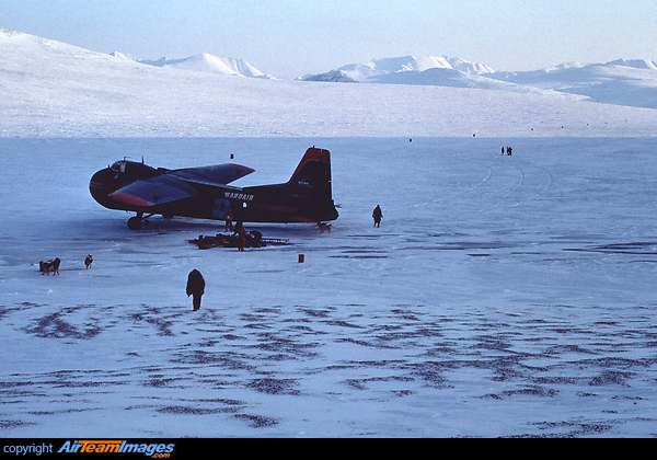Wardair Canada Bristol Freighter Seen here at Coppermine in support of mining operations. The runway can be seen marked out by oil barrels Bristol Freighter Mk31