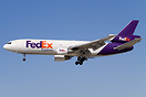 A FedEx DC-10F on short final to SJC airport