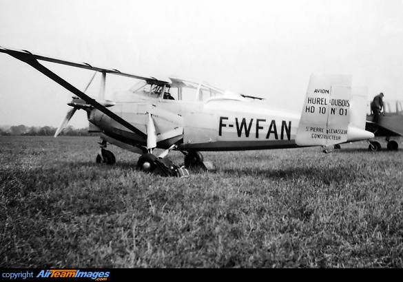 The Hurel-Dubois HD-10 F-WFAN was a French research aircraft first flown in 1948 to investigate Maurice Hurel's ideas about high-aspect ratio wings. It was a single-seat monoplane which featured an extremely long slender wing Hurel-Dubois HD-10