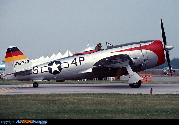 44-90368 Republic P-47D Thunderbolt named "Worry Bird II" at the 1993 Hamilton International Airshow . It has sinced received a new paint job as "Tarheel Hal" Republic P-47D Thunderbolt