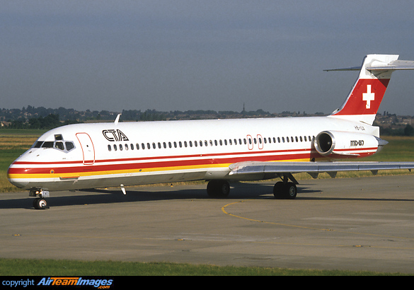 CTA frequently operated Swissair's Zurich-Birmingham service. McDonnell Douglas MD-87