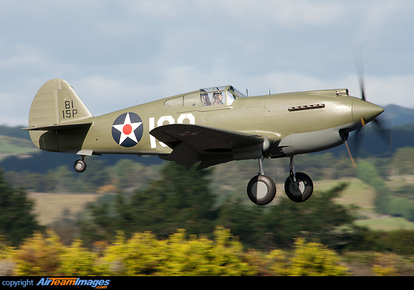 John Lamont brings this rare Curtiss P-40C Tomahawk in to land after another successful test flight. Painted in authentic Pearl Harbor colours. Curtiss P-40C Tomahawk