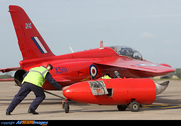 Ground power unit being pushed into place prior to engine start. Photo taken by AirTeamImages photographer Steve Flint. Hawker Siddeley Gnat T1