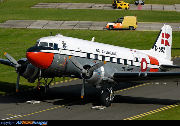 Painted as K-682 of Danish Air Force (its former identity) Douglas C-47A Skytrain (DC-3)