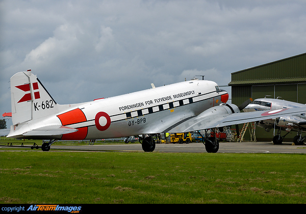 Painted in Danish Air Force colours as K-682, its former identity Douglas C-47A Skytrain (DC-3)