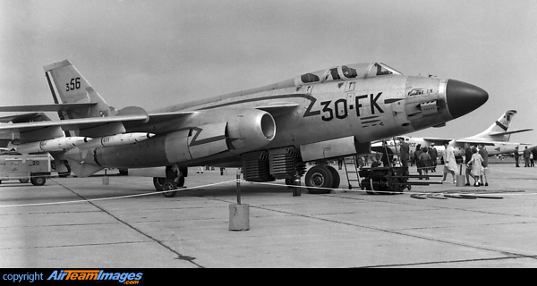 French Air Force Sud-Ouest Vautour IIN at the Alconbury Armed Forces Day 1961. Sud-Ouest Vautour IIN