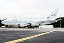 Appearing for the first time outside the USA, the NASA/DLR Boeing 747S...