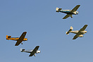 Four different types of Miles aircraft seen here in formation at the O...