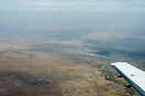 Wingview of Erbil city and Erbil International Airport, Iraq which has...