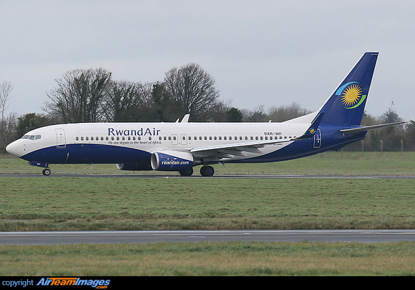 Boeing 737-800, 9XR-WF, delivered to RwandAir in August 2011,is seen passing through Shannon on it's way from Larnaca to Gander. Boeing 737-84Y