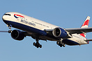 British Airways 5th Boeing 777-300ER G-STBE arriving at London Heathro...