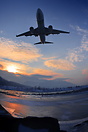 Transavia Boeing 737-800 landing in a bitter cold winter sunset at -15...