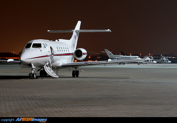 BAe 125 CC3 on the 32 Squadron ramp at Northolt. British Aerospace HS-125 CC3