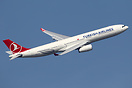 Turkish Airlines latest Airbus A330-300 TC-JNO departing runway 09R at...