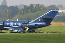 Cobham Dassault Falcon 20 G-FRAI seen here in a field at Durham Tees V...