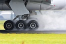 Takeoff on a wet runway