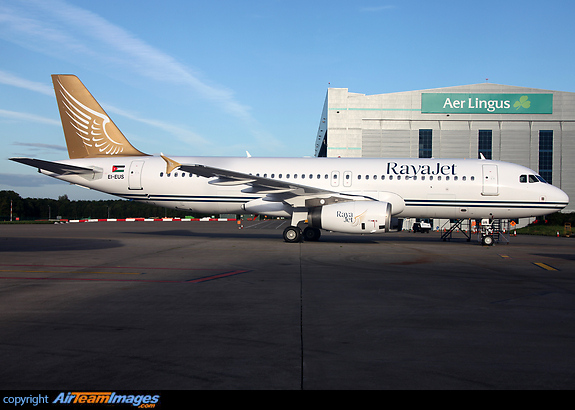 Airbus A320 waiting for delivery at Dublin, Ireland for Jordanian operator RayaJet. Airbus A320-232