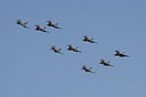 Nine aircraft from 6 Sqn performed a diamond formation flypast at the ...