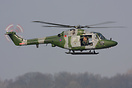Army Air Corp Lynx XZ176 seen here on a training mission at RAF Linton...