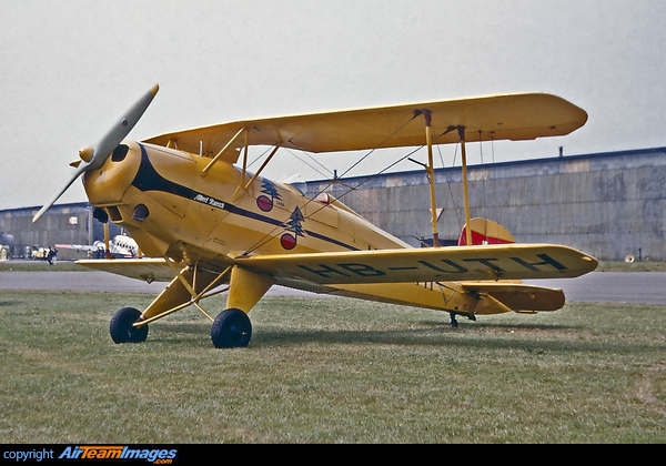 Bucker Bu-133 Jungmeister HB-UTH at the Coventry Air Pageant 1963. The aircraft was highly modified for aerobatics and flown by Swiss aerobatic champion Albert Ruesch. Bucker Bu-133 Jungmeister