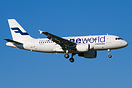 A Finnair A319 in Oneworld colors landing in Zurich