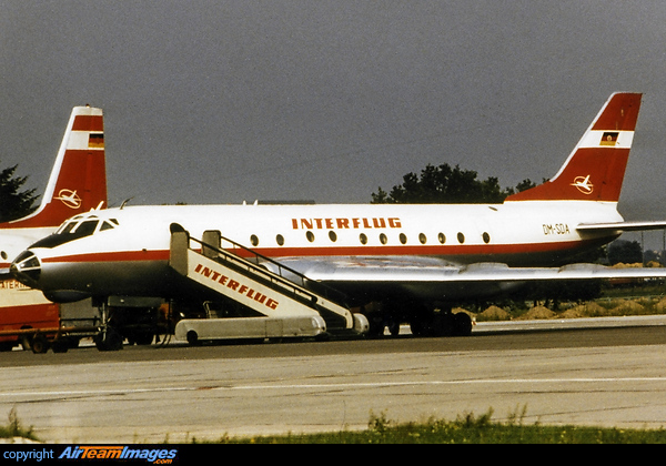 The GDR used three Tupolev Tu-124. All were in service with the East German Air Force. At first two were painted in full Interflug livery while one was in military markings. Later one of the Interflug aircraft was also repainted with military markings. All planes were used by VIP's. Tupolev Tu-124K2-22