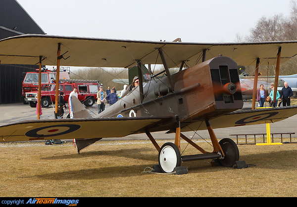 Once registered as G-BKDT seen here at Elvington Yorkshire with Engine fired up Royal Aircraft Factory SE-5A
