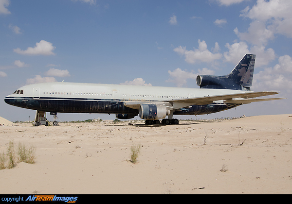 on dispay at Abu Dhabi National Car Museum west of Abu Dhabi Lockheed L-1011 Tristar 100
