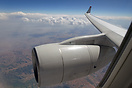 In flight over China aboard Air Koryo's Tupolev TU-204 service to Pyon...