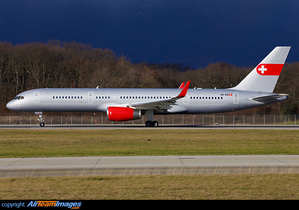 Privatair Boeing 757 departing from Geneva airport Boeing 757-23A